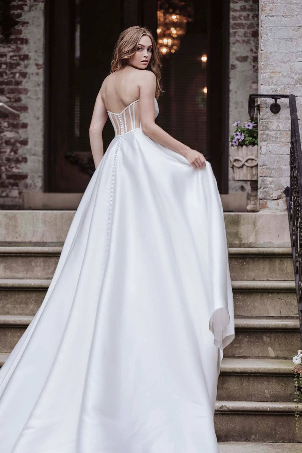 Beautifully crafted Mikado Satin Ballgown