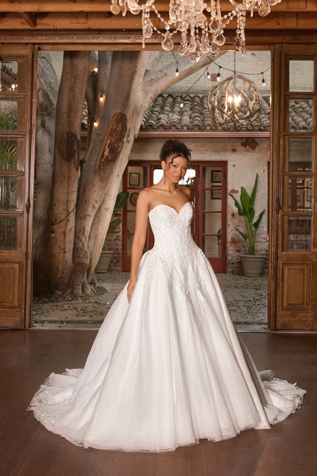 Classic bridal elegance meets modern glamour