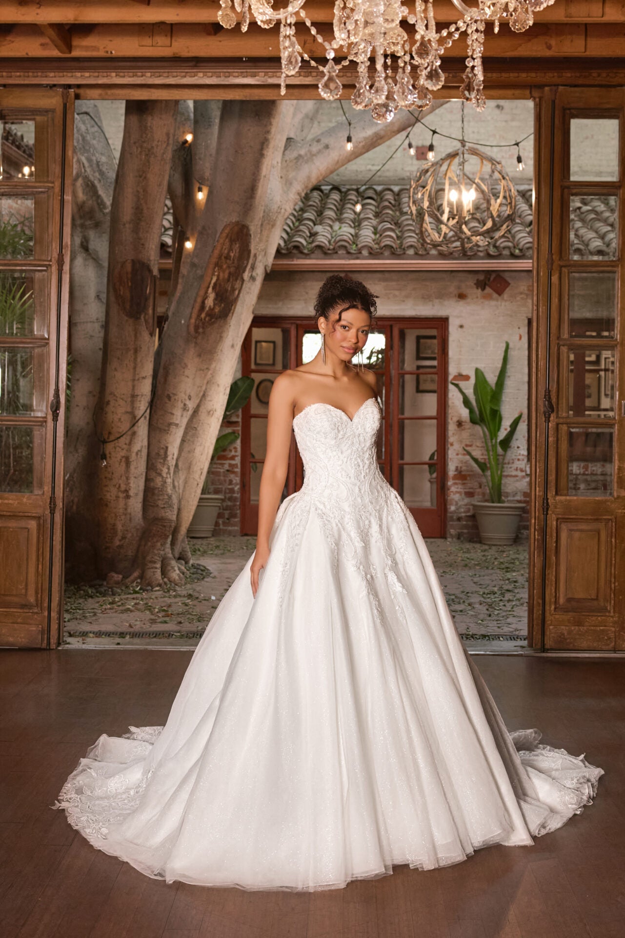 Classic bridal elegance meets modern glamour