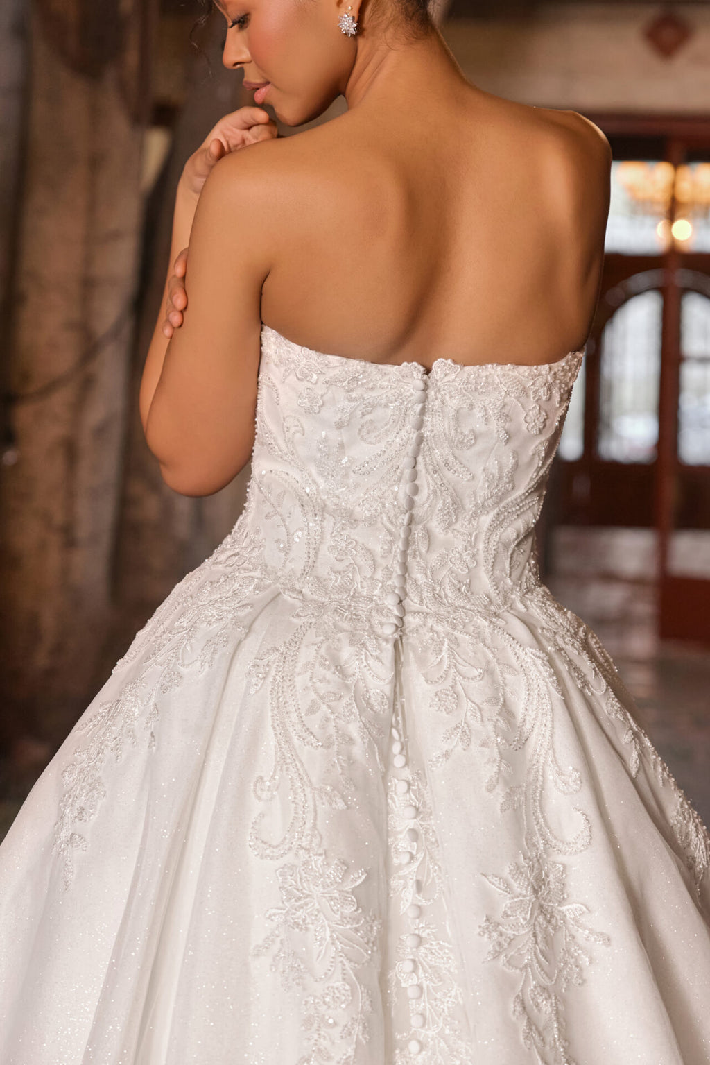 Classic bridal elegance meets modern glamour