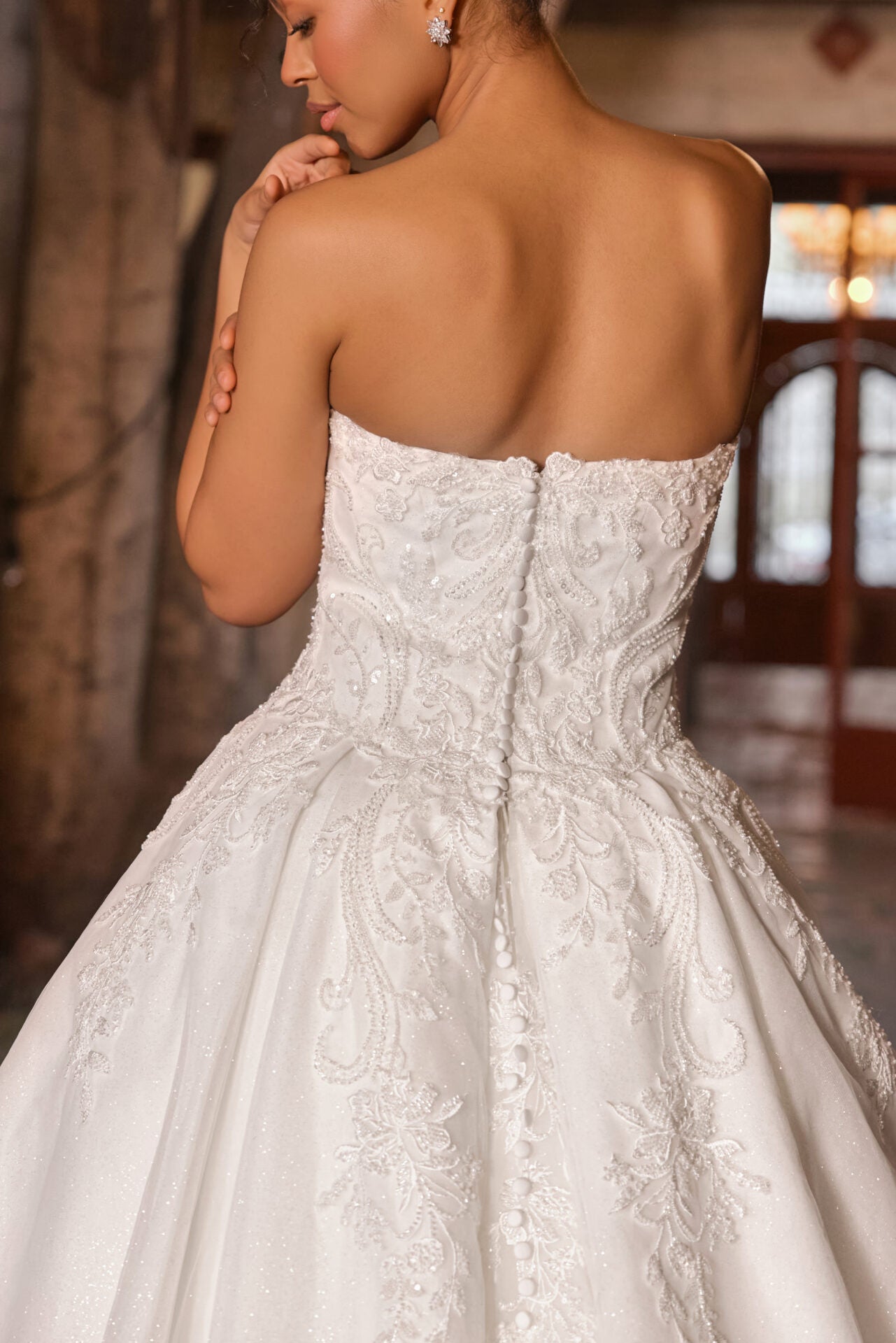 Classic bridal elegance meets modern glamour