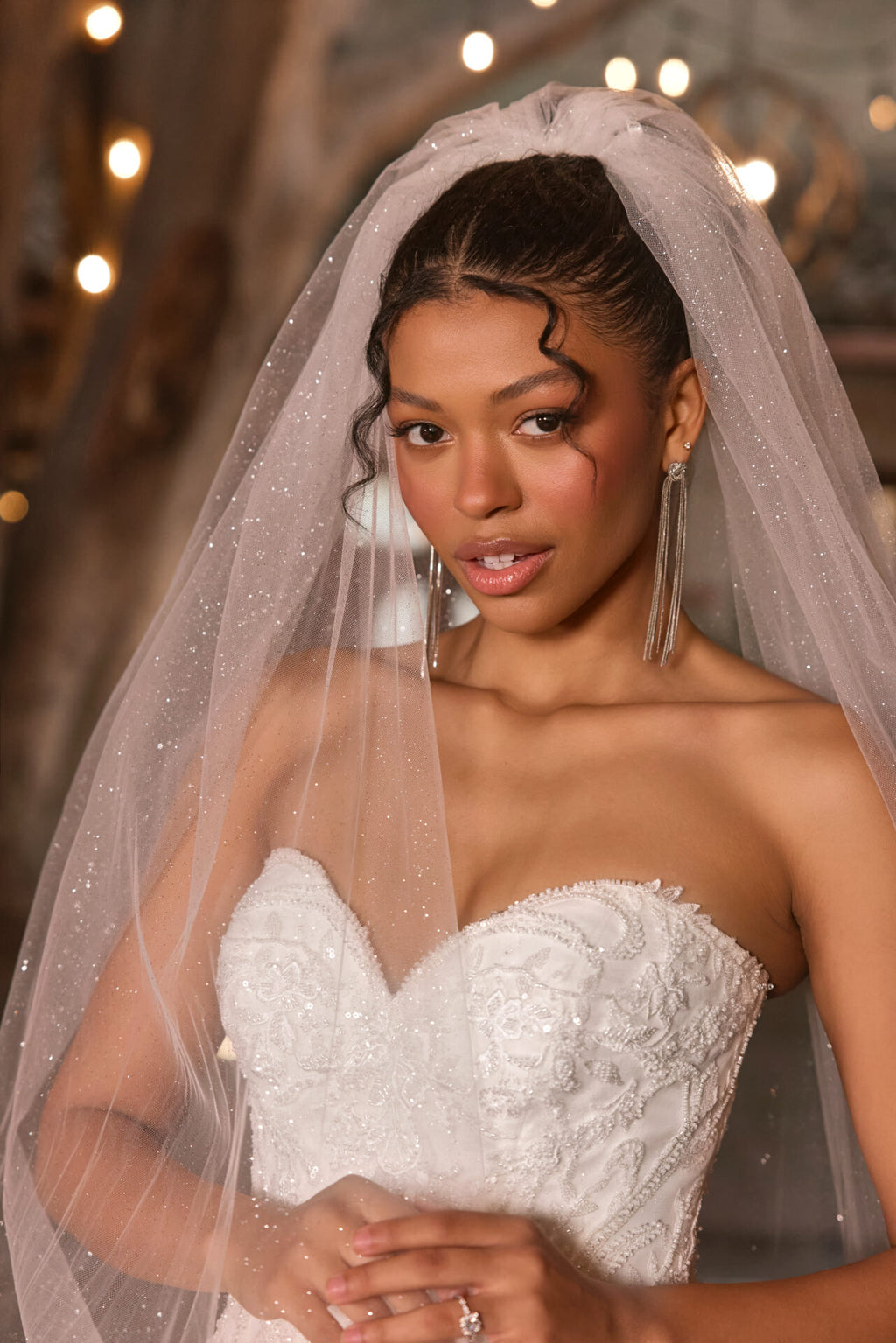 Classic bridal elegance meets modern glamour