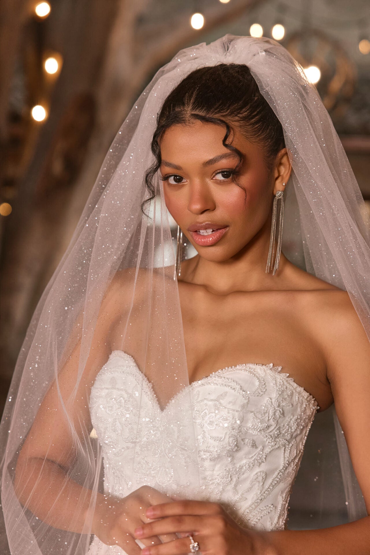 Classic bridal elegance meets modern glamour